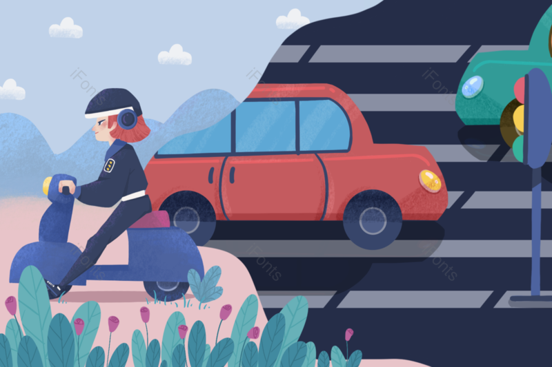 插画图片,人物元素,职业PNG,警察免抠素材